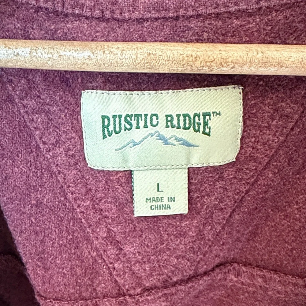 Rustic Ridge Men's Burgundy Button-Up - Picture 3 of 4